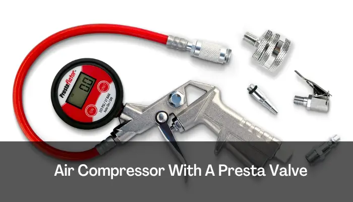 Air Compressor With A Presta Valve