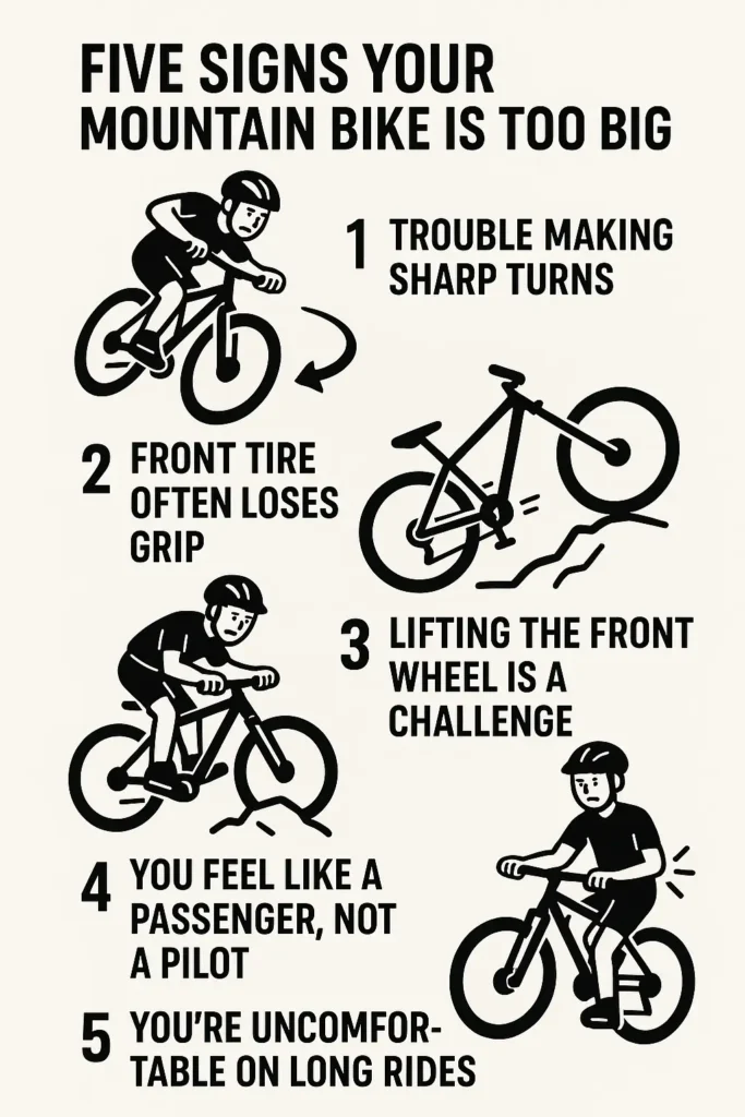 Five Indications if your Mountain Bike is Oversized