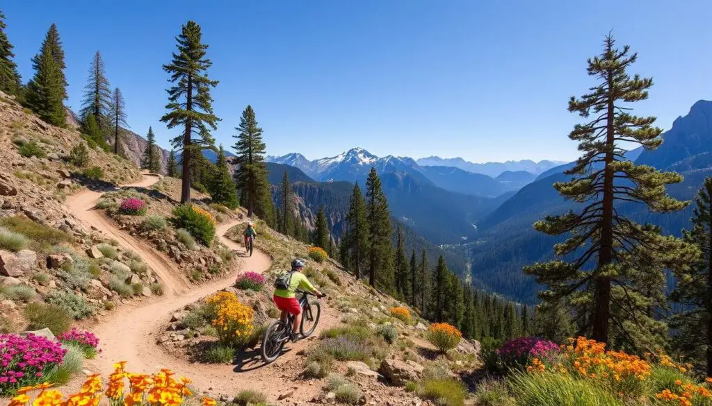 Mountain bike trails in Western USA