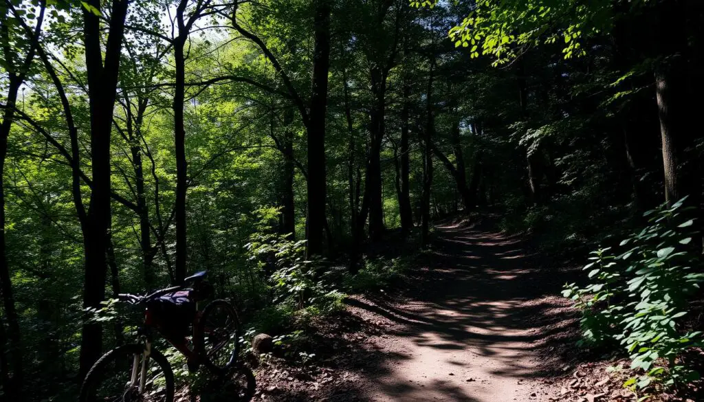 kyle and april missing on mtb trail