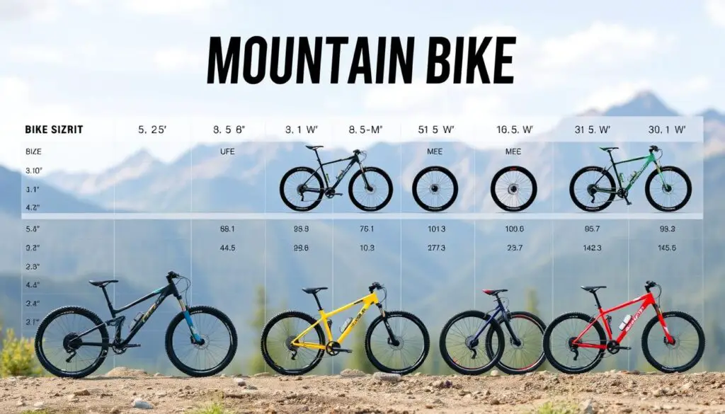 mountain bike size chart