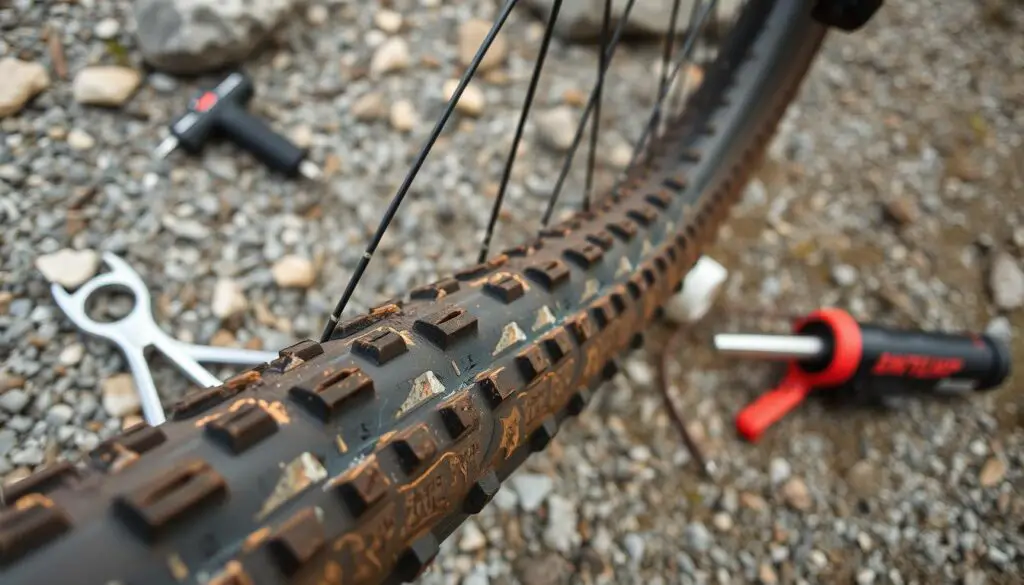 mountain bike tire maintenance