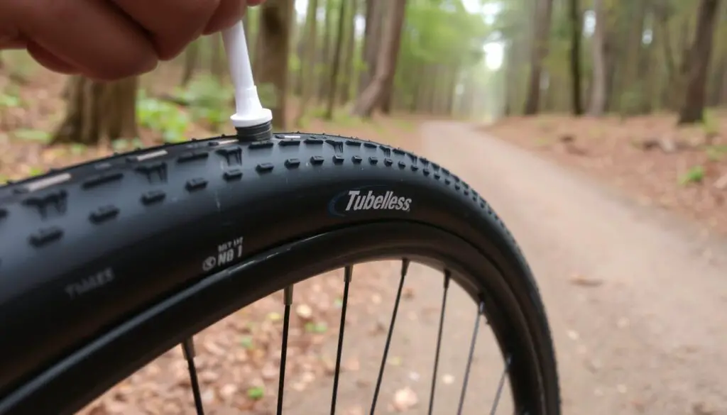 tubeless tire setup