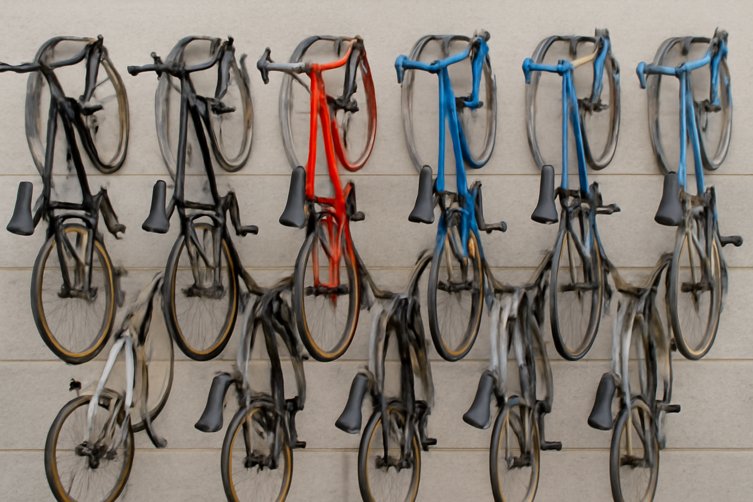 How to keep bikes from hitting each other on rack