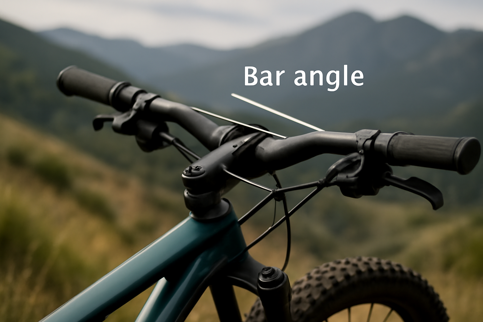 How to set the bar angle on a mountain bike